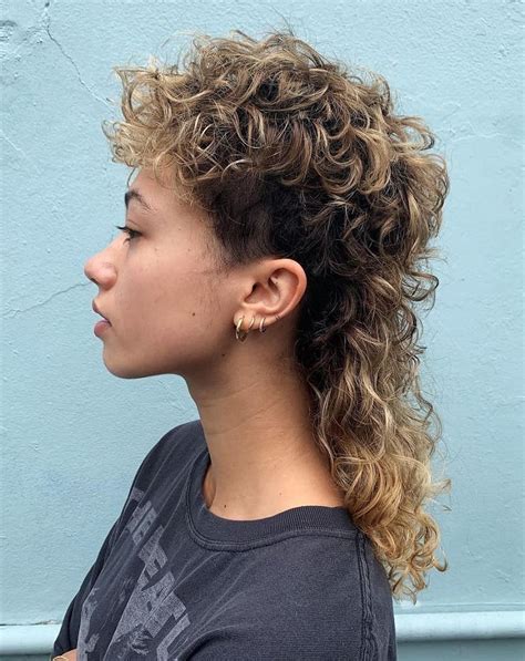 curly hair mullets|mullet curly hair byefarzy.